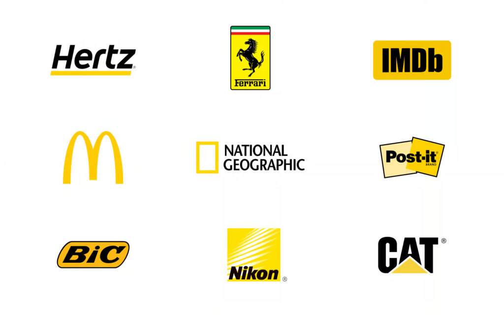 برند هایی که از رنگ زرد استفاده می‌کنند
